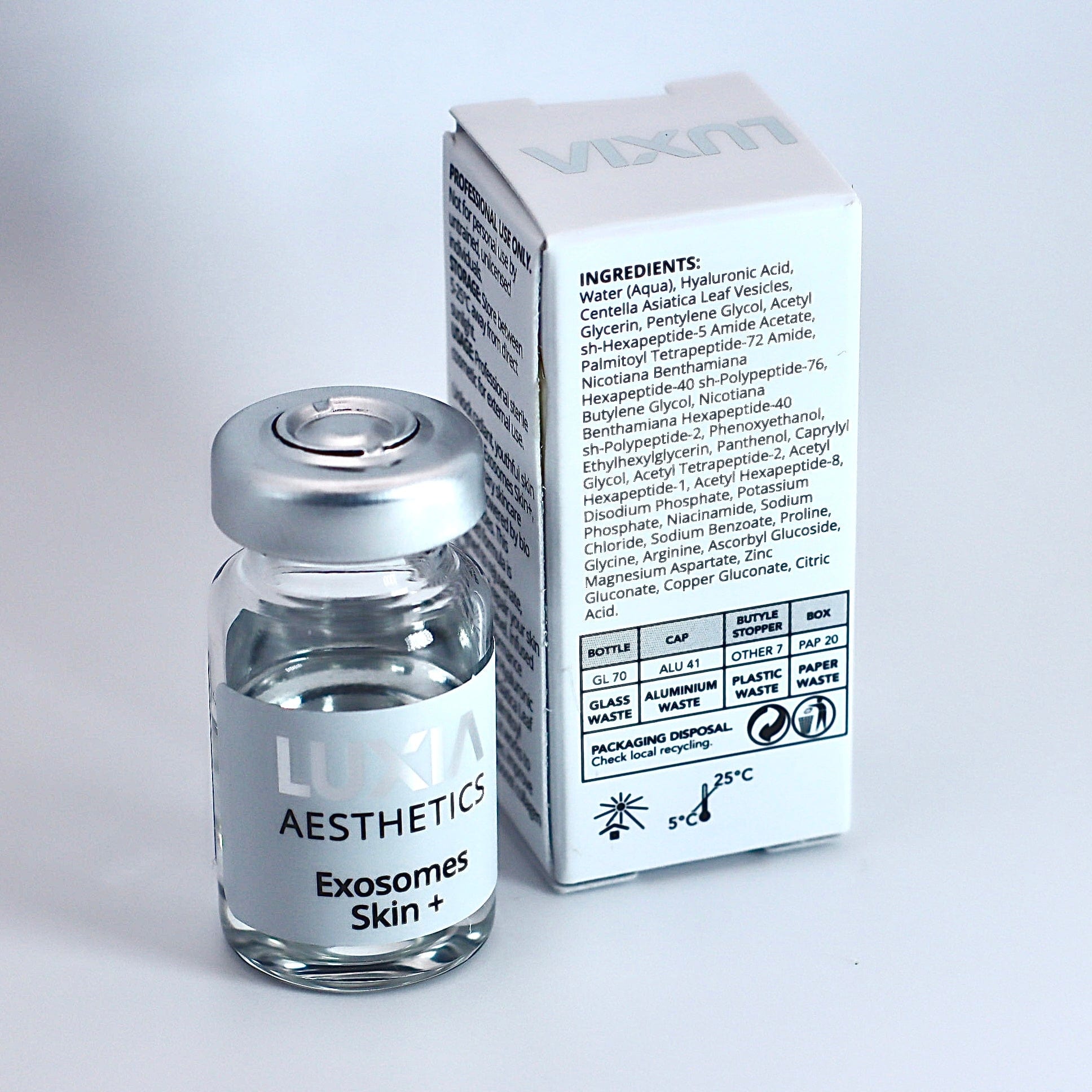 LUXIA Exosomes Skin+ 1 x 5ml - box of product